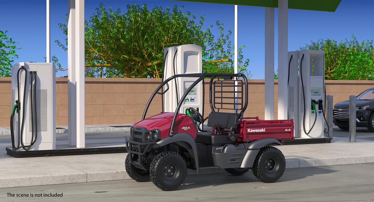 3D 2019 Kawasaki Mule SX 4x4 Clean Rigged model