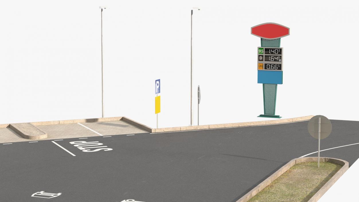 3D Modern Parking Lot model