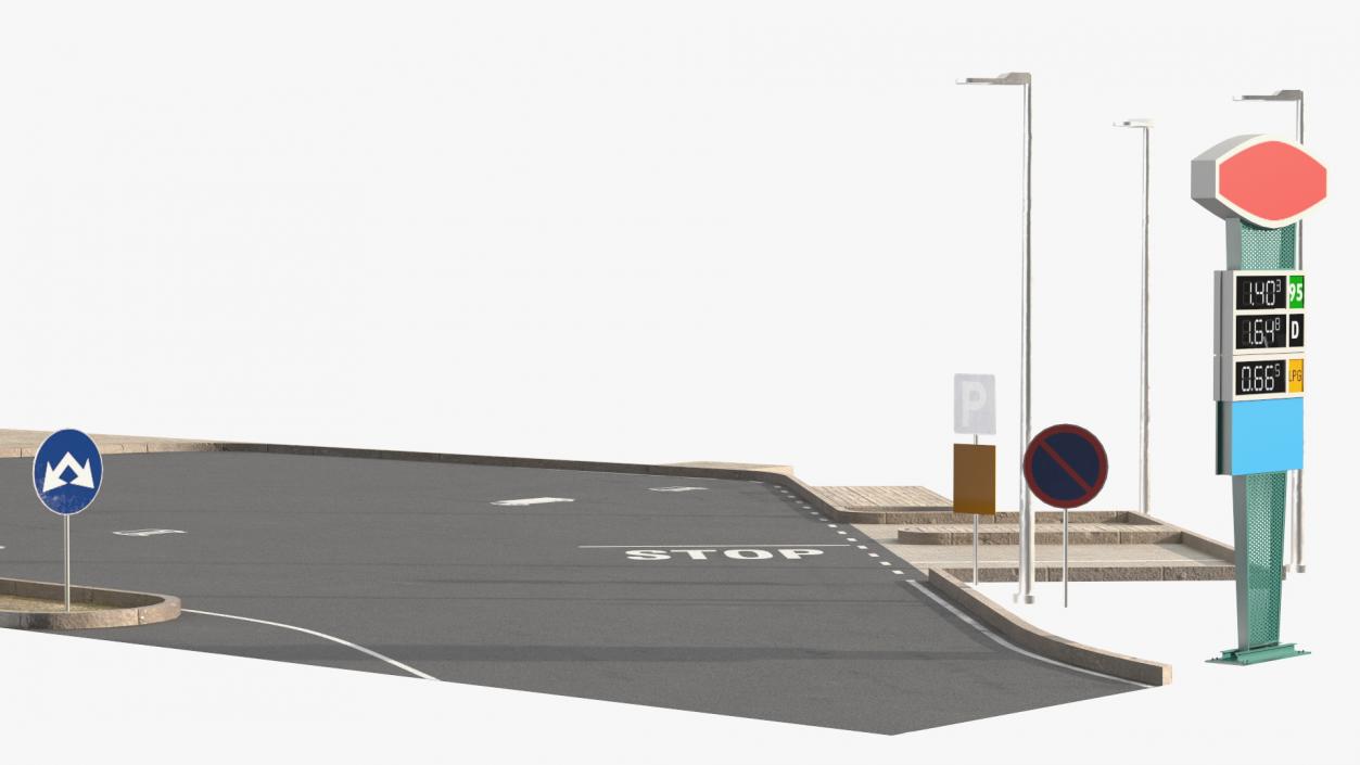 3D Modern Parking Lot model