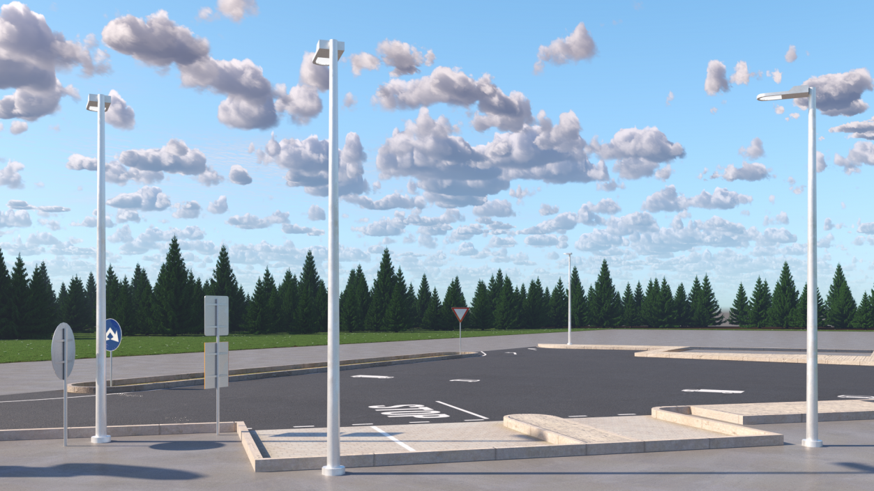 3D Modern Parking Lot model