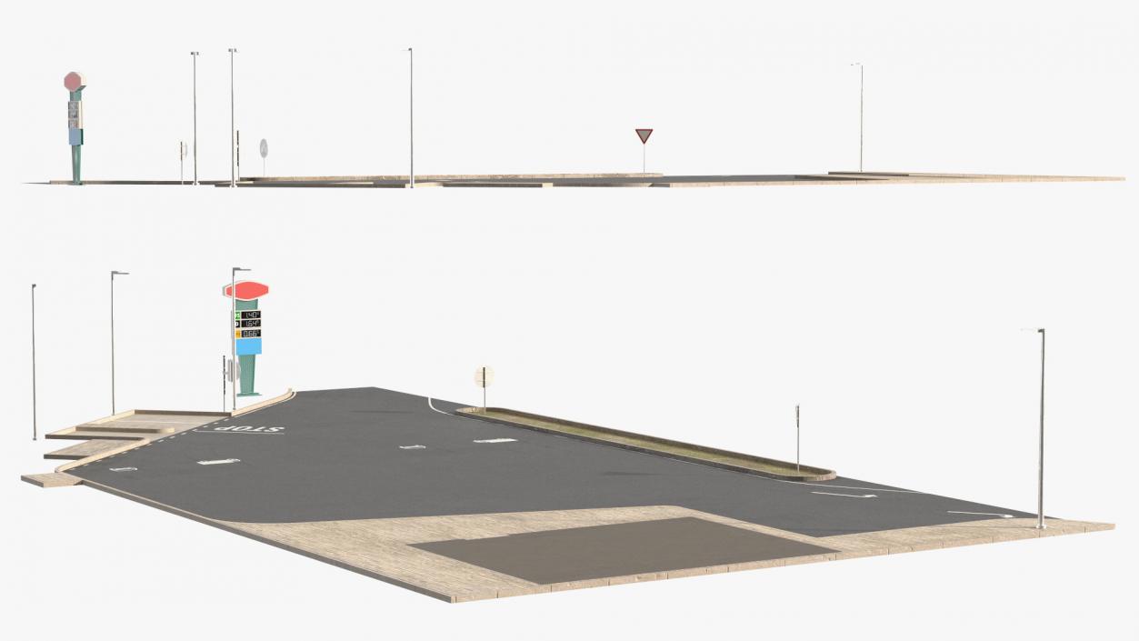 3D Modern Parking Lot model