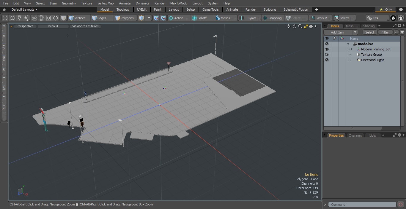 3D Modern Parking Lot model