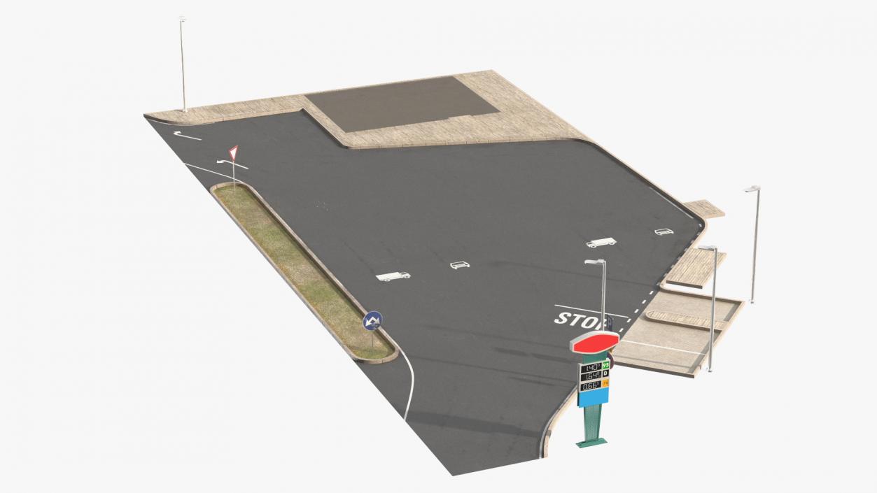 3D Modern Parking Lot model