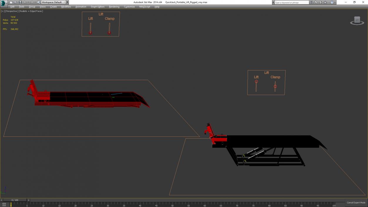 3D model QuickJack Portable Lift Rigged