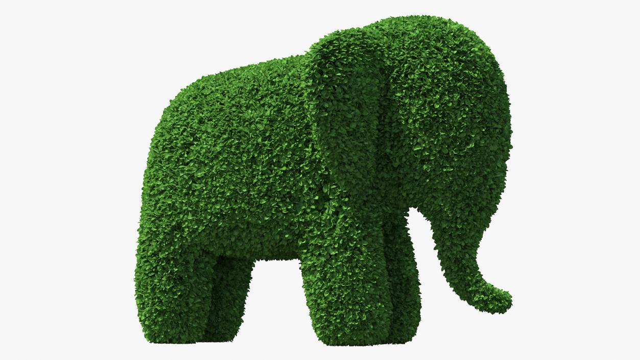 3D Elephant Topiary Garden Sculpture model