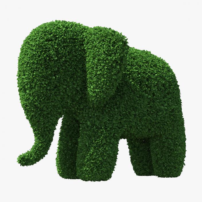 3D Elephant Topiary Garden Sculpture model