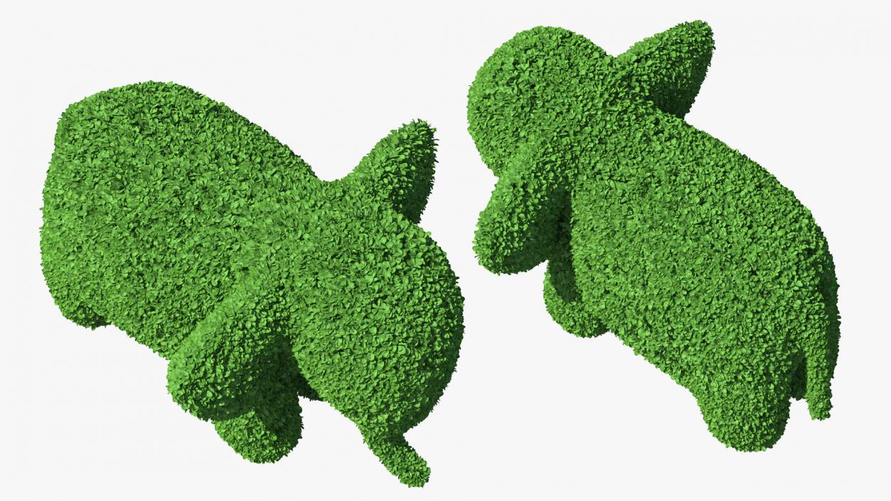 3D Elephant Topiary Garden Sculpture model