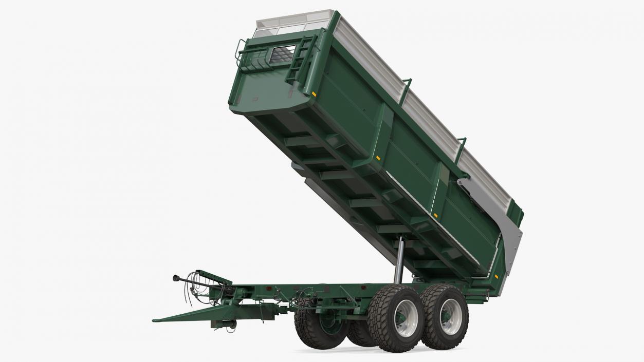 3D model Agricultural Tipper Trailer Clean Rigged