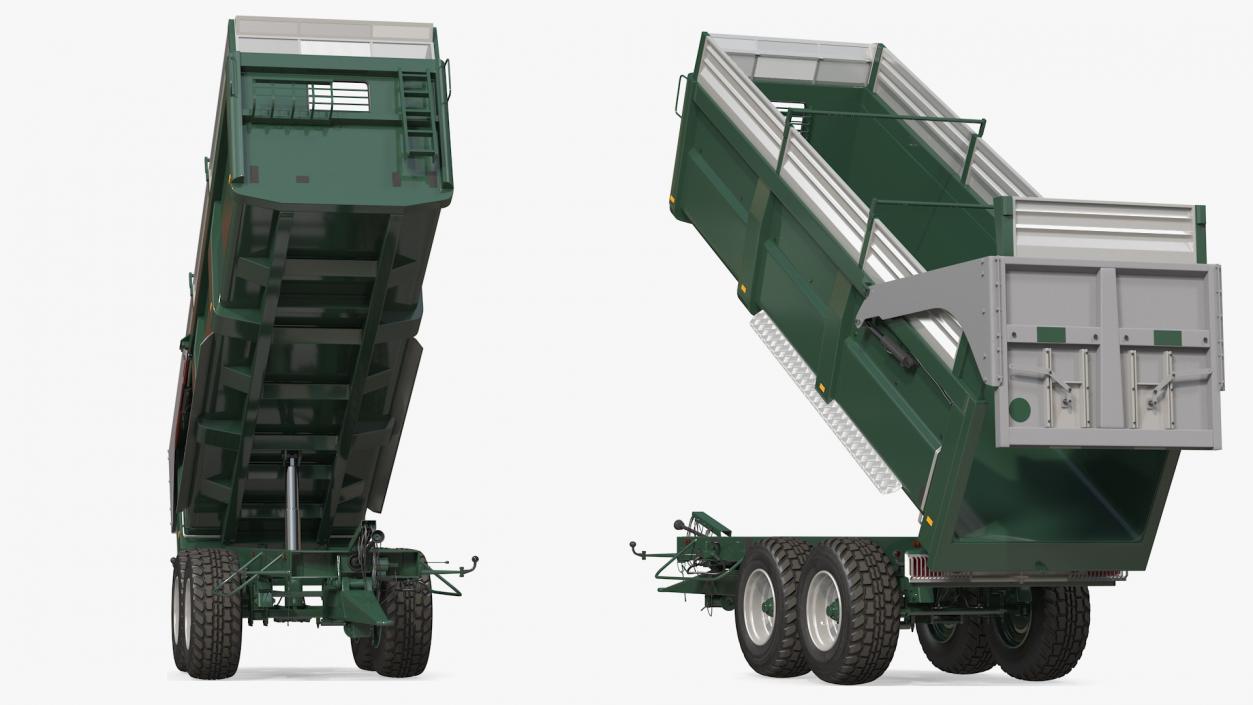 3D model Agricultural Tipper Trailer Clean Rigged