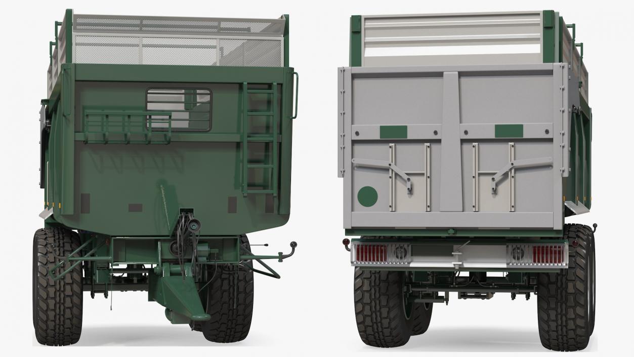 3D model Agricultural Tipper Trailer Clean Rigged