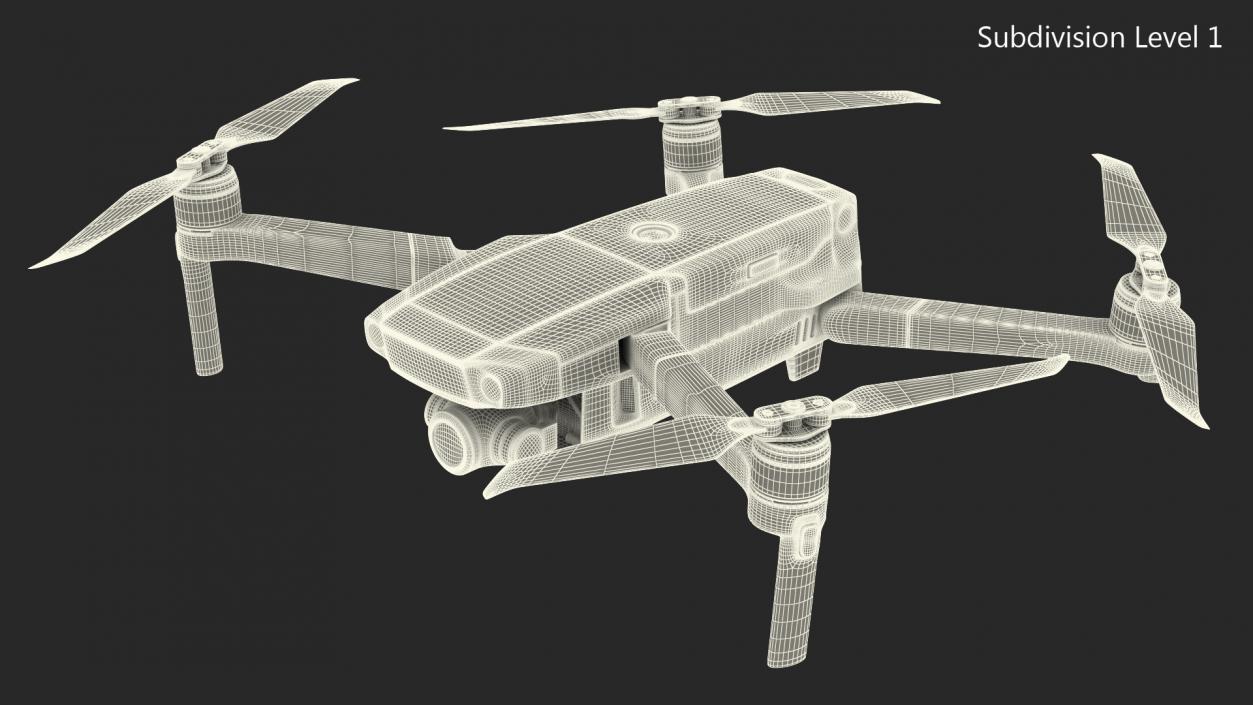 Aerial Drone Rigged 3D model