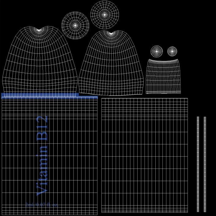 3D model Vitamin B12 2ml Ampoule Opened