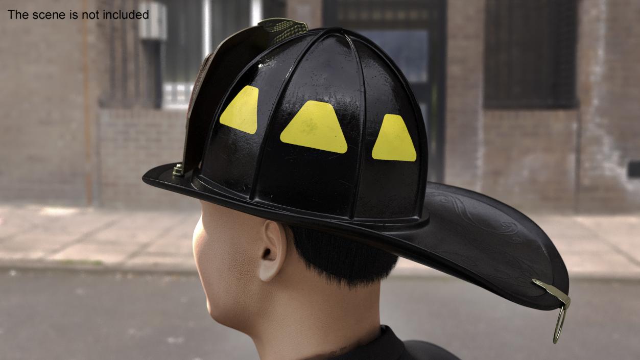 Firefighter Helmet with Number 343 3D model