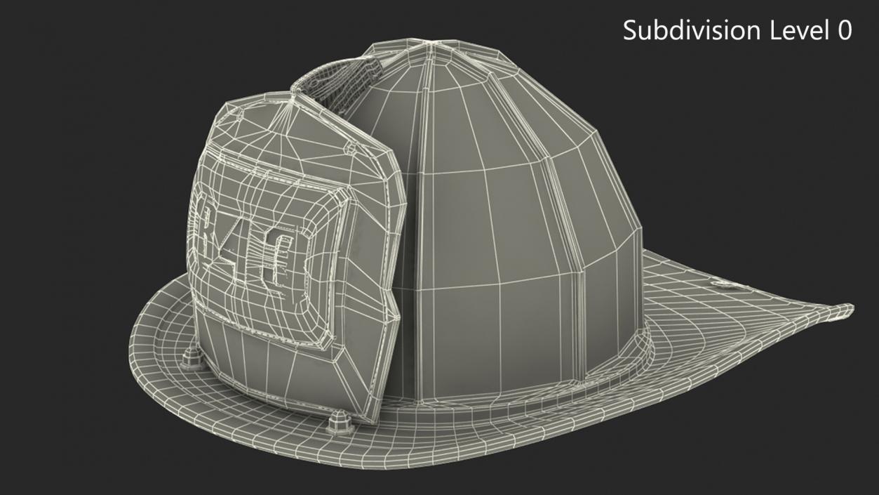 Firefighter Helmet with Number 343 3D model