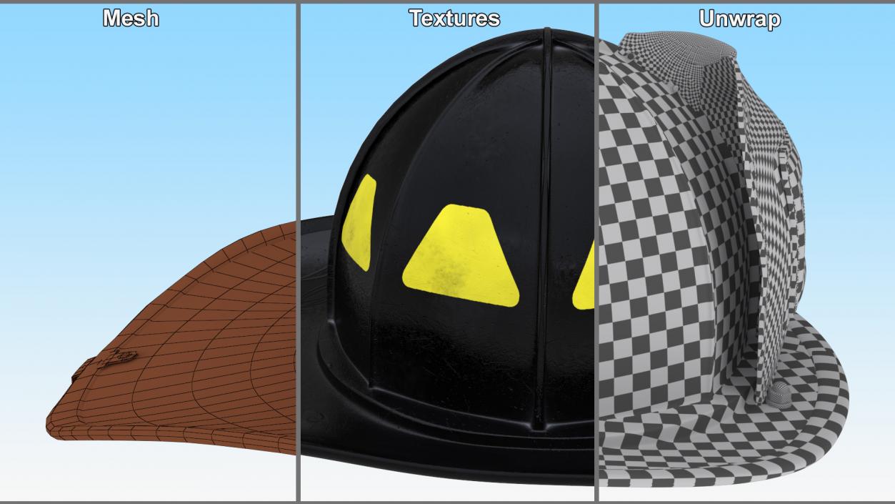 Firefighter Helmet with Number 343 3D model