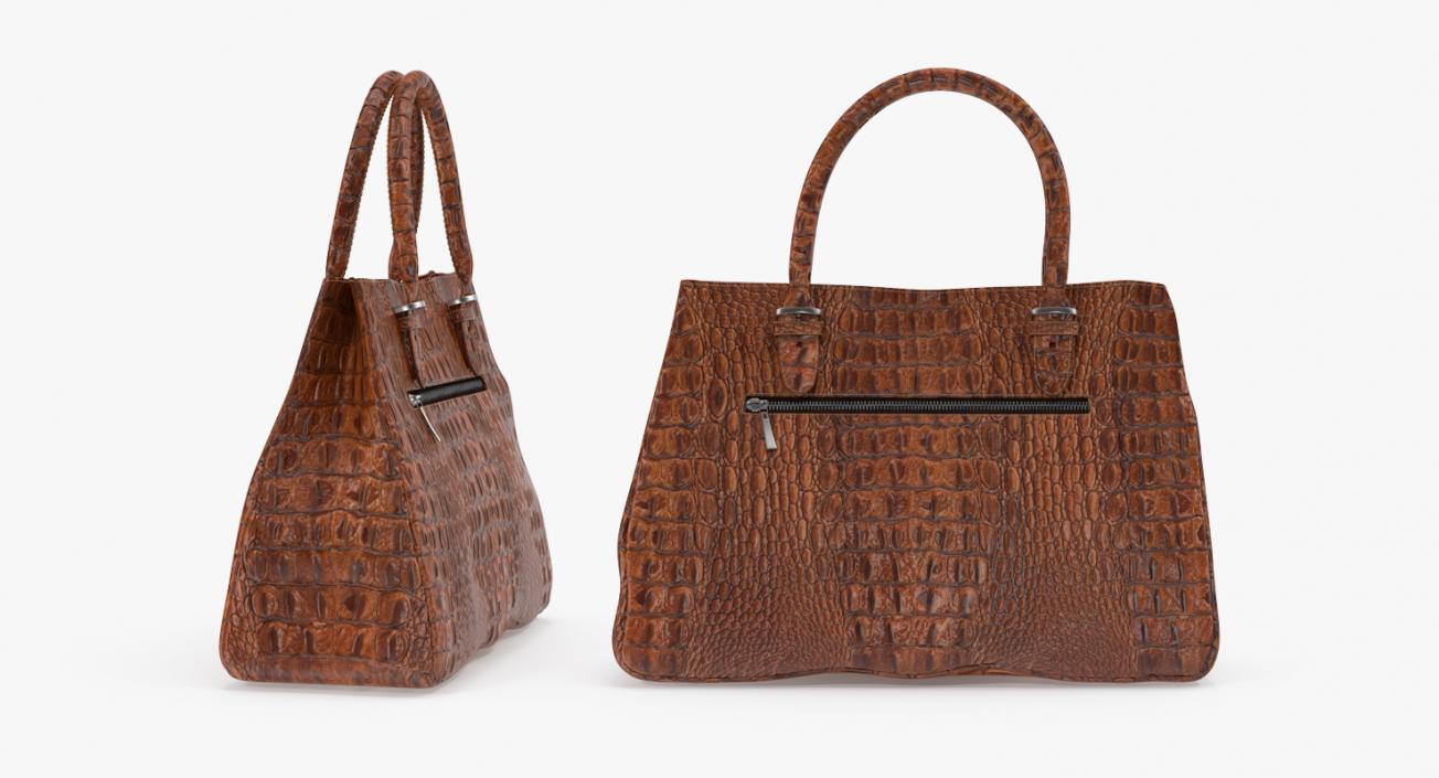 3D model Crocodile Leather Handbag