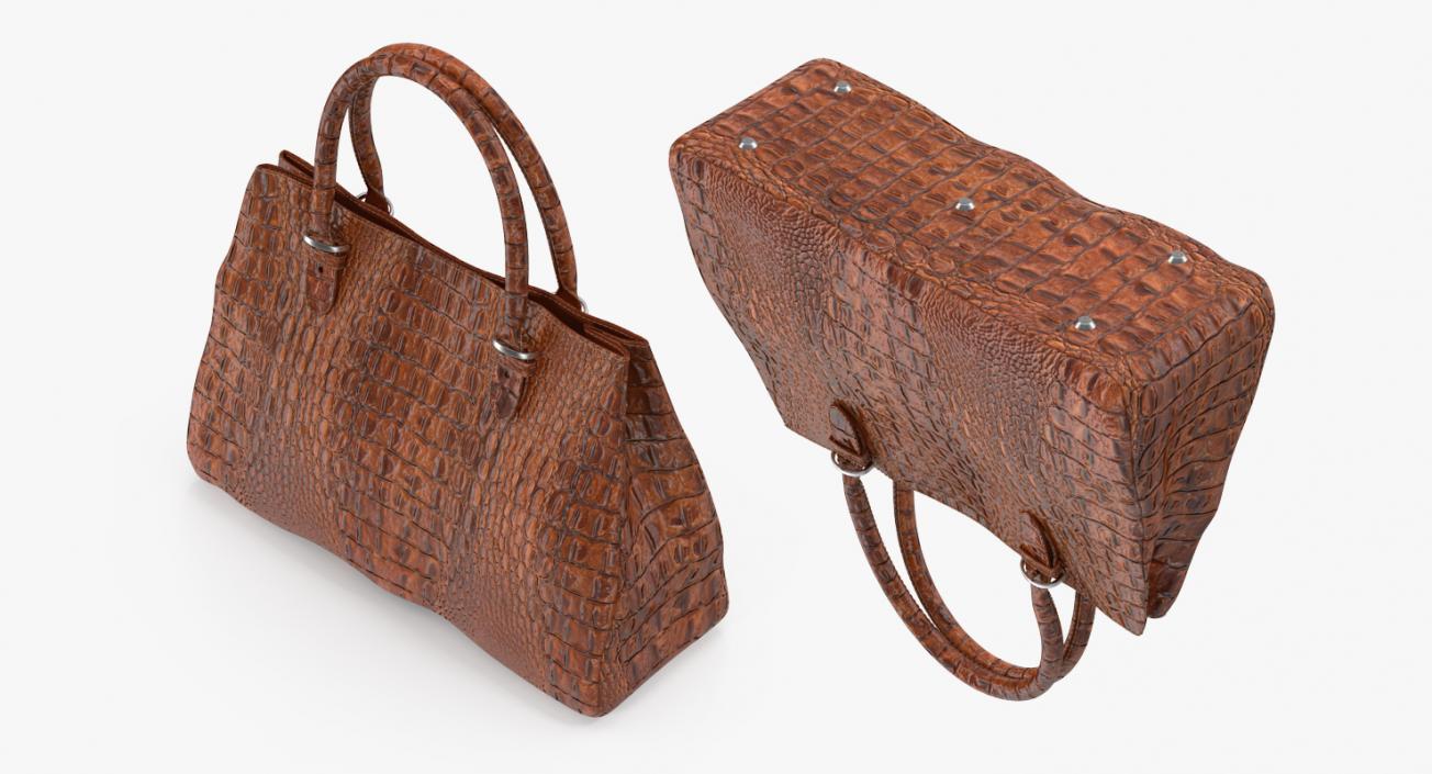 3D model Crocodile Leather Handbag