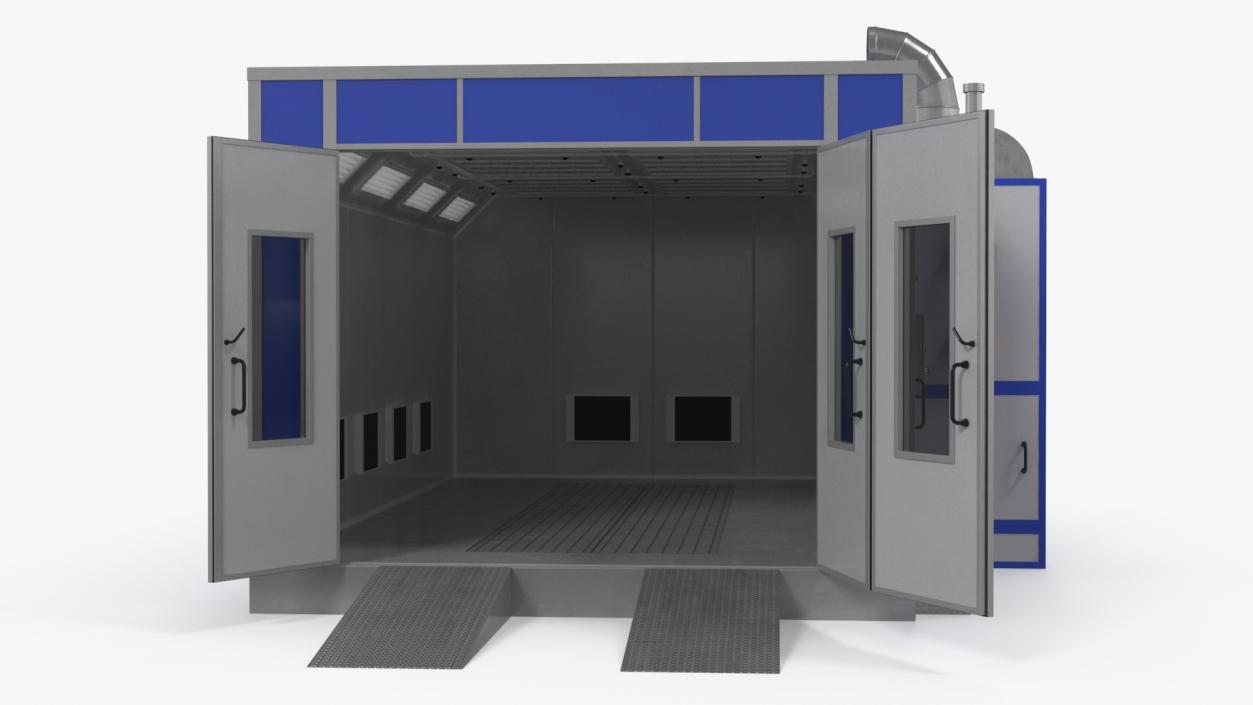 3D model Automotive Paint Booth with Vehicle