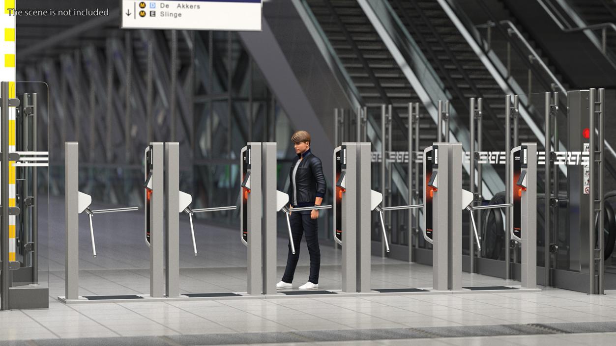 3D model Axess AX500 Smart Gate NG Turnstile