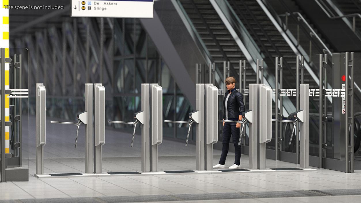 3D model Axess AX500 Smart Gate NG Turnstile