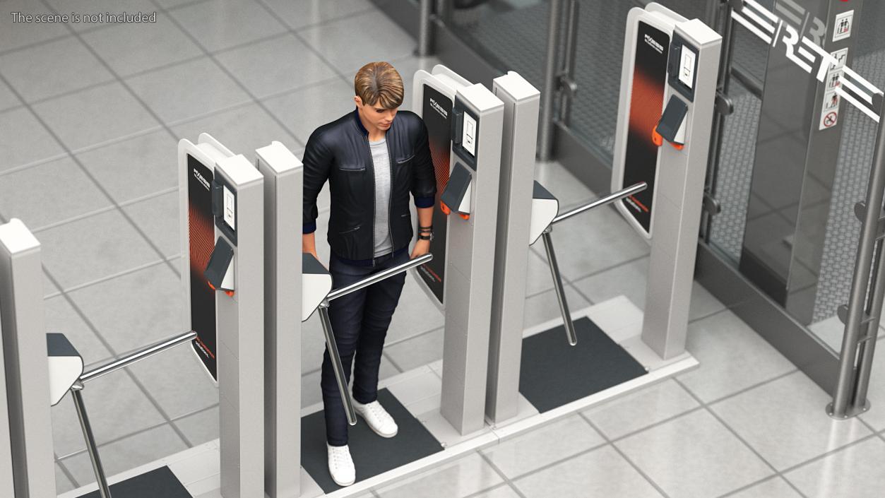 3D model Axess AX500 Smart Gate NG Turnstile