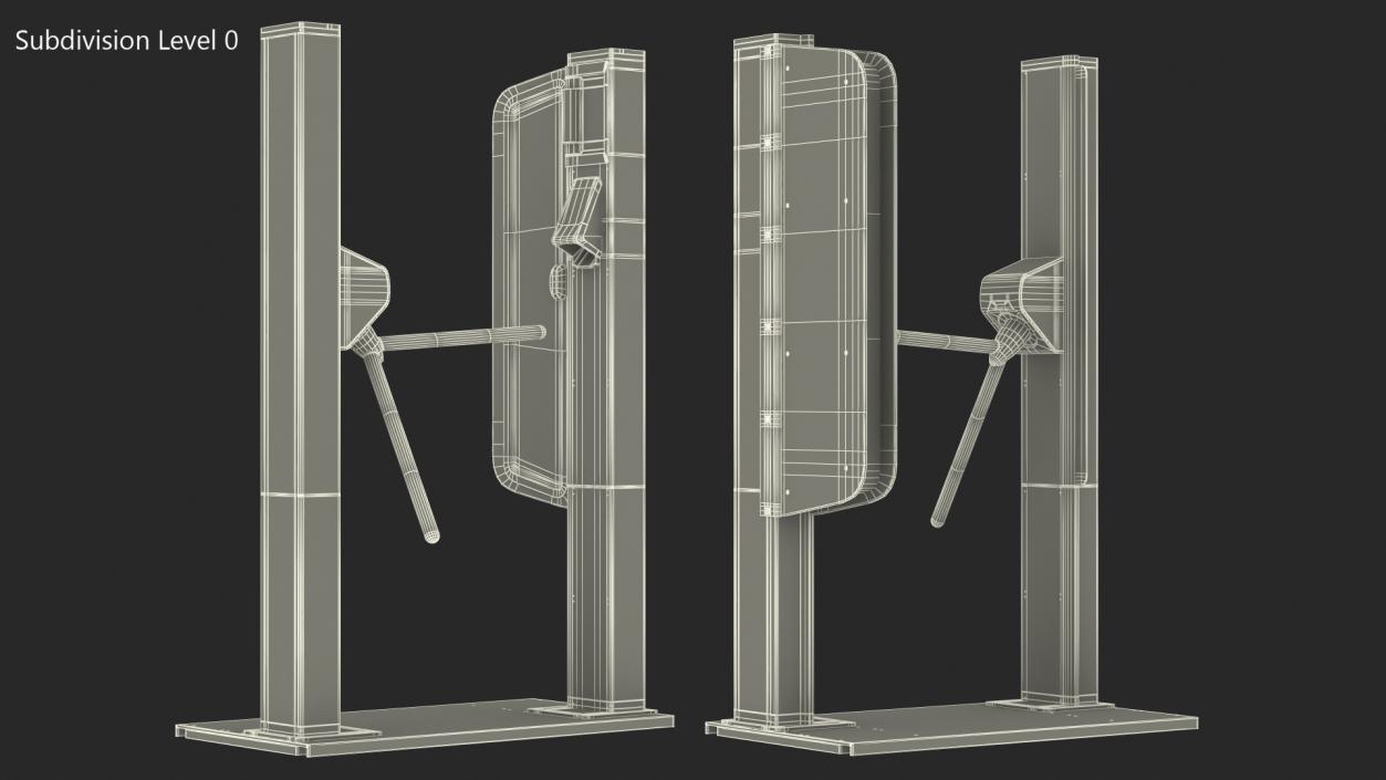 3D model Axess AX500 Smart Gate NG Turnstile