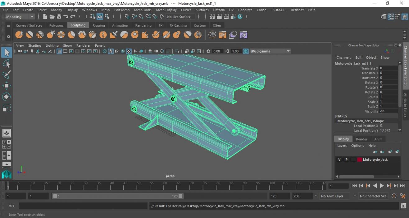 3D model Motorcycle Jack