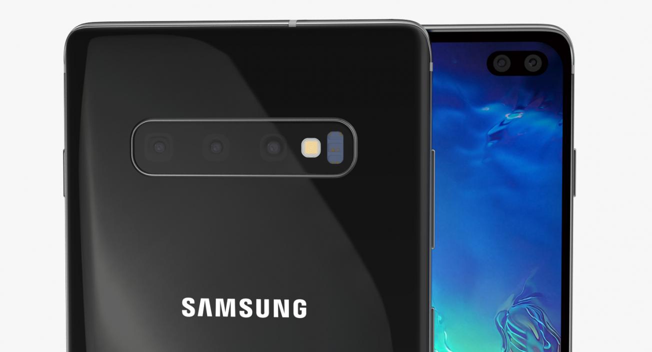 Black Samsung Galaxy S10 Plus 3D model