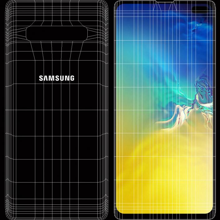 Black Samsung Galaxy S10 Plus 3D model