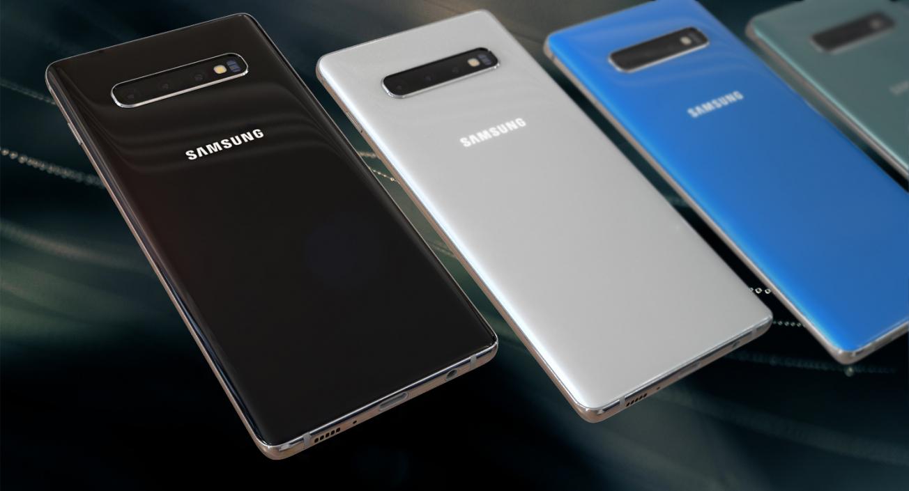 Black Samsung Galaxy S10 Plus 3D model