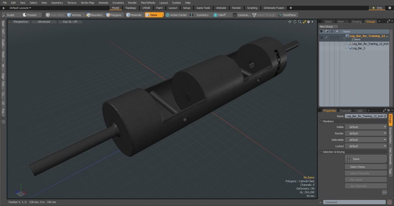 3D Log Bar for Training 12 Inch model