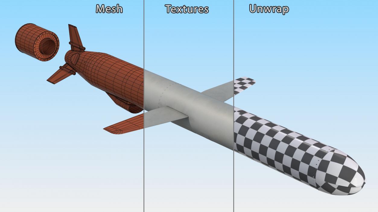 3D Military Cruise Missile model