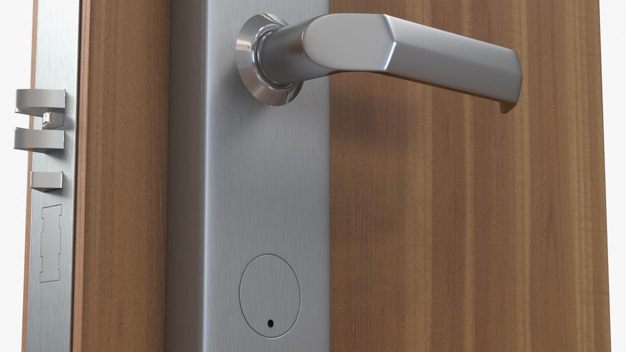 3D Smart RFID Hotel Door Lock Silver model