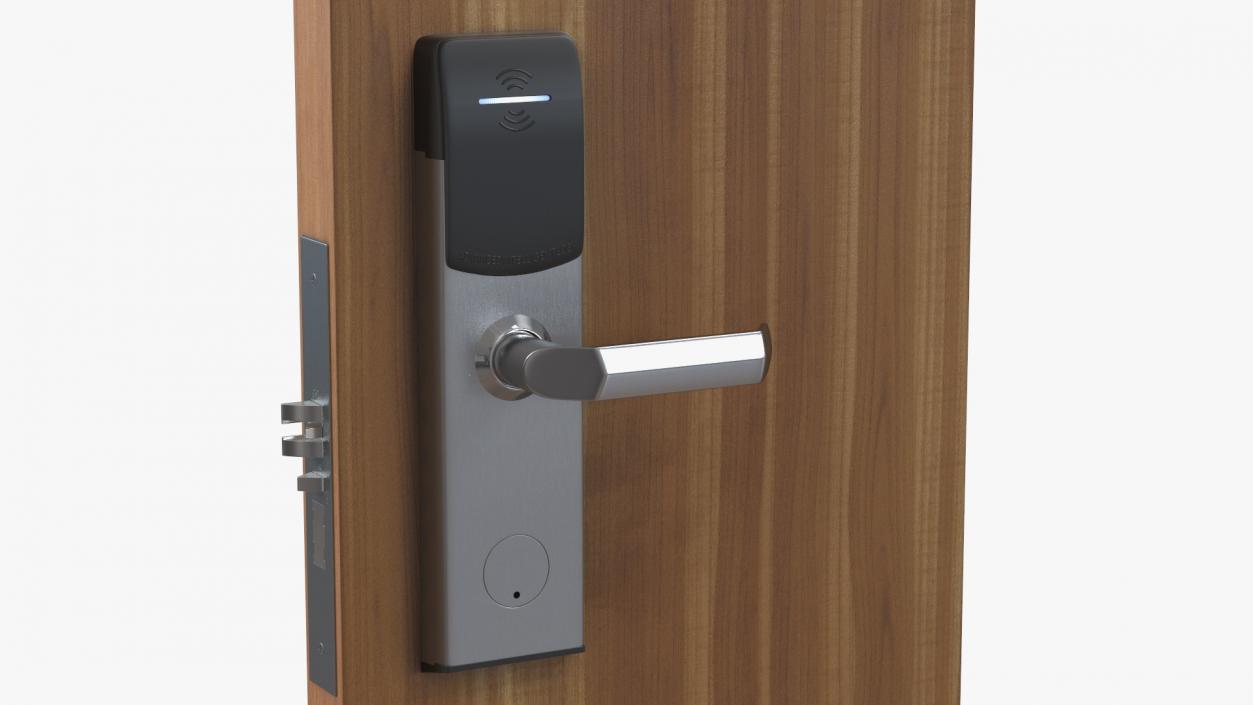 3D Smart RFID Hotel Door Lock Silver model