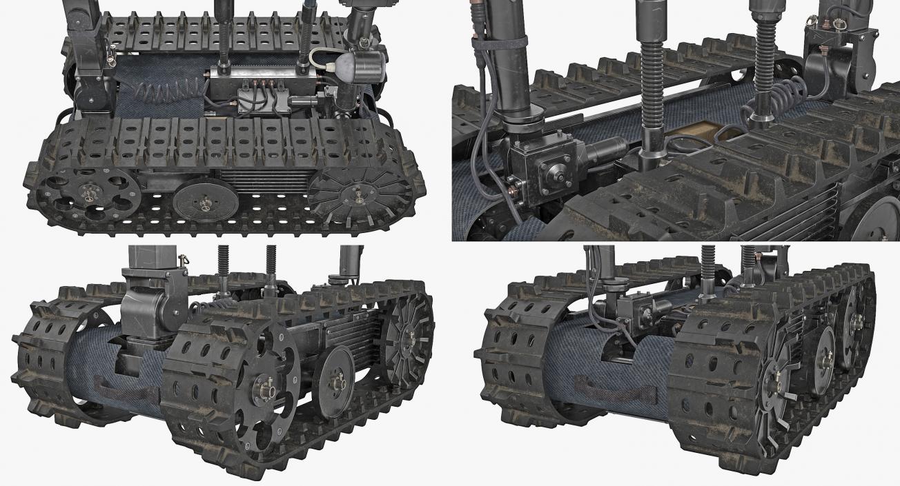 3D Rigged Military Robots Collection model