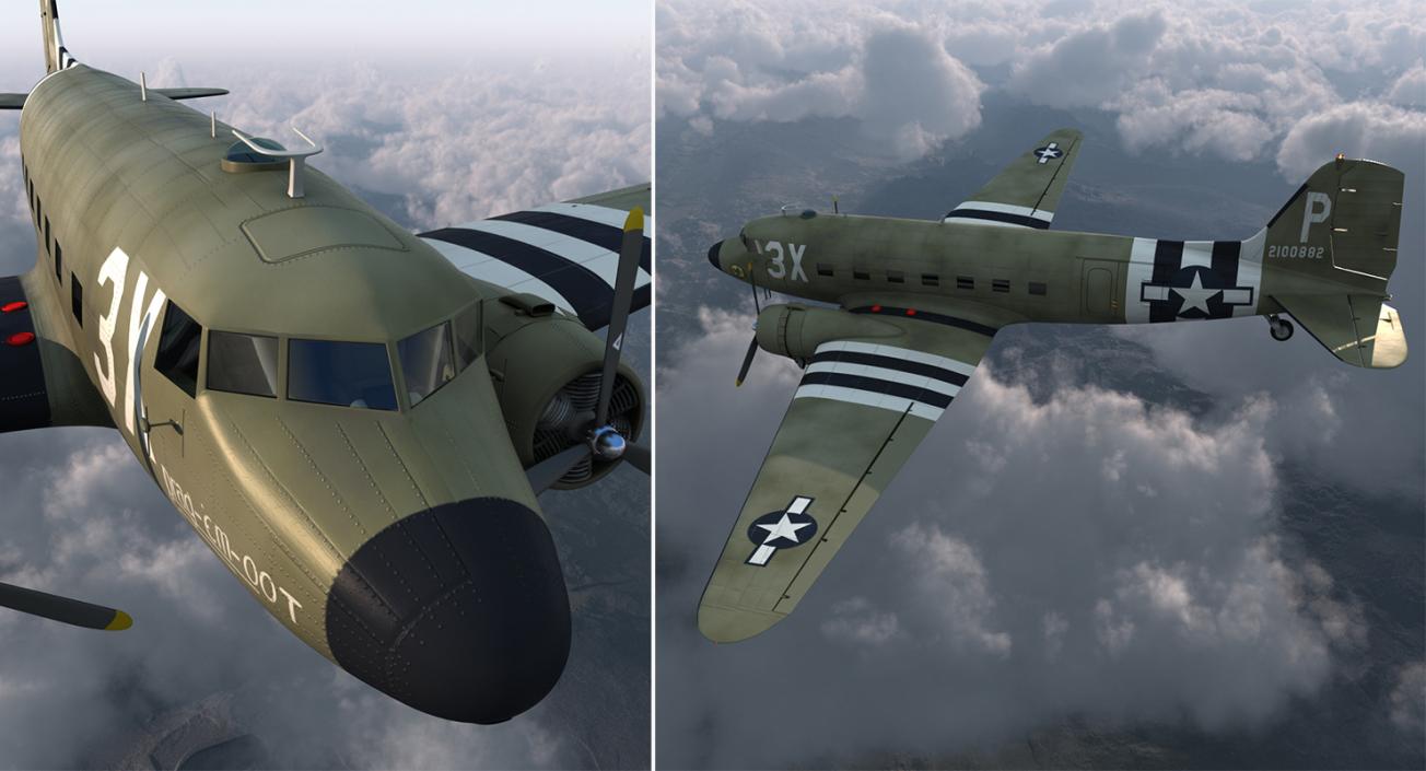 3D WWII Aircraft Big Collection model