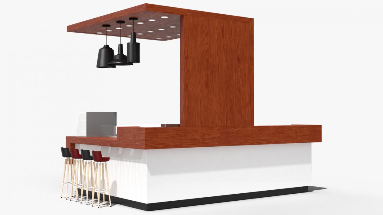 3D Empty Coffee Kiosk model