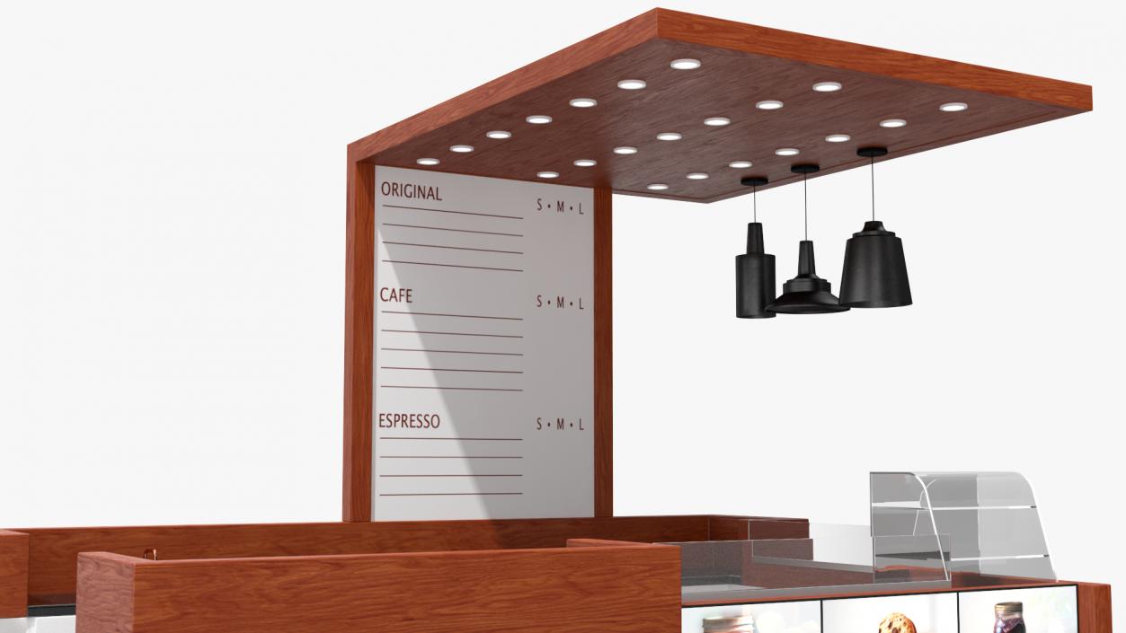 3D Empty Coffee Kiosk model