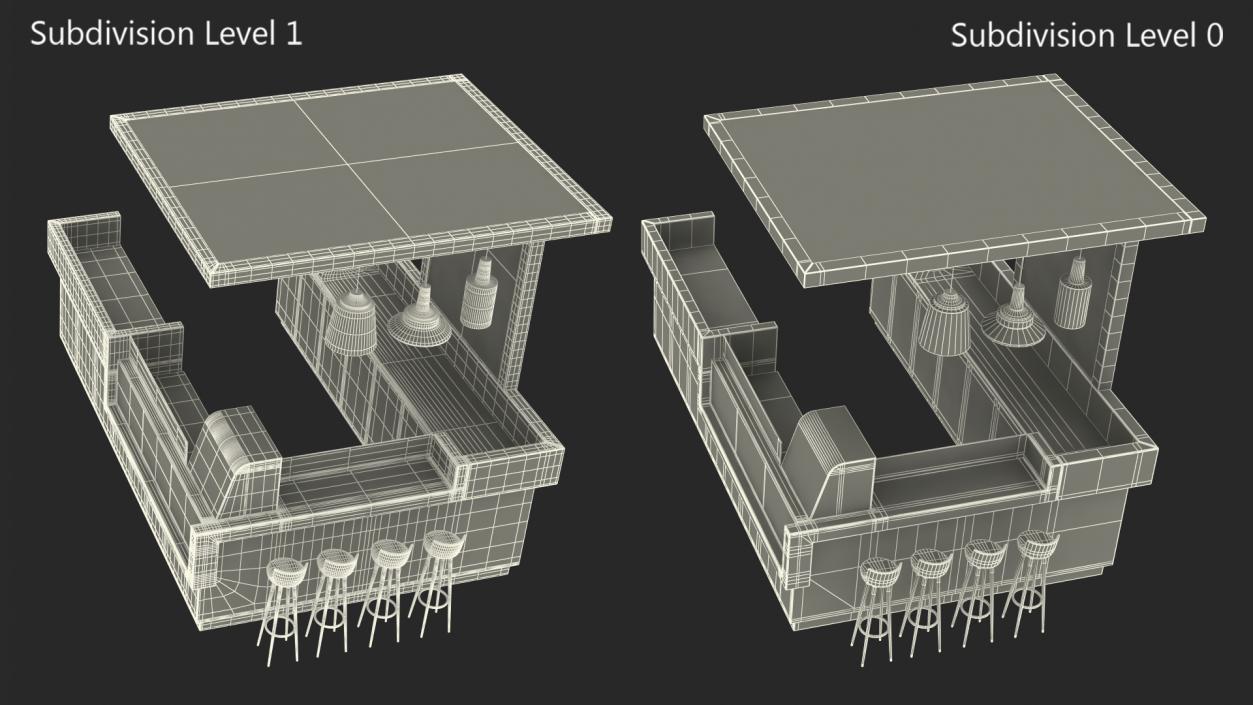 3D Empty Coffee Kiosk model