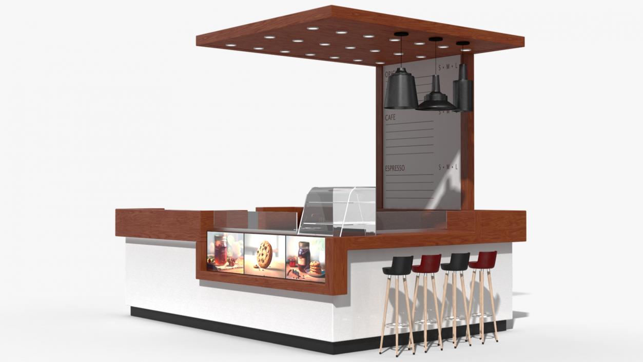 3D Empty Coffee Kiosk model