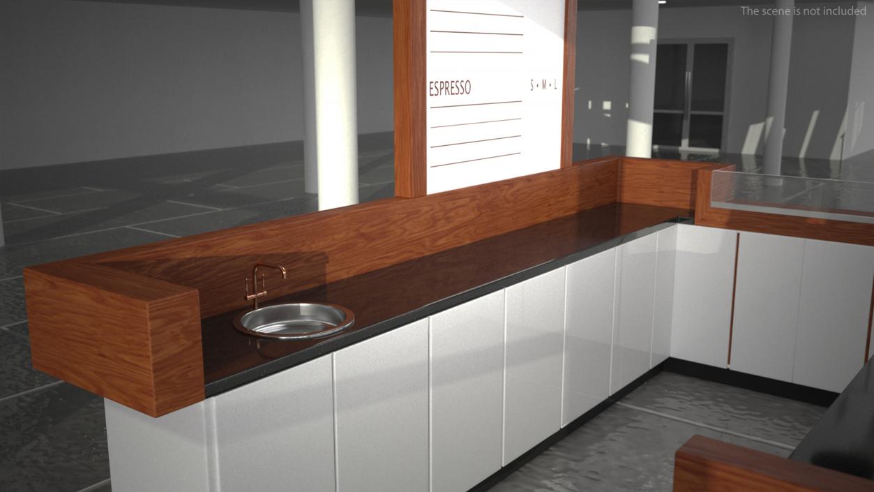 3D Empty Coffee Kiosk model