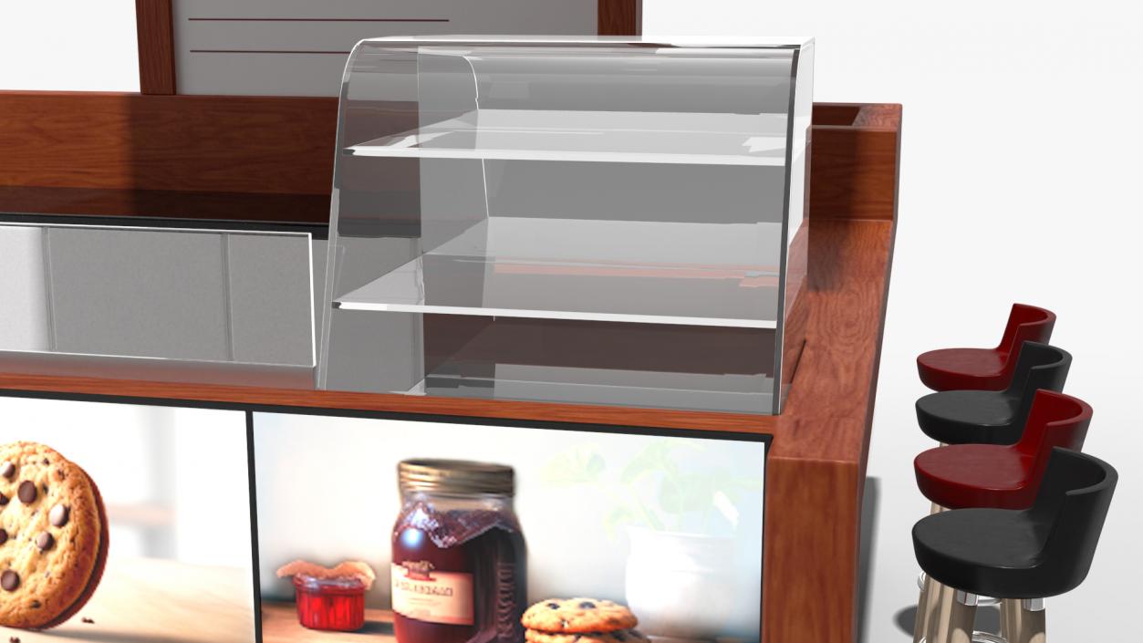 3D Empty Coffee Kiosk model