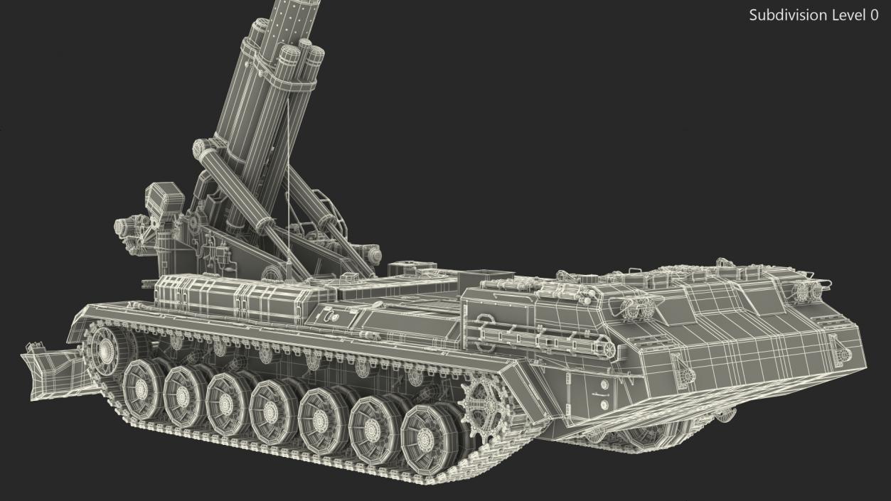 3D model 2S7 Pion Heavy Artillery Armed Position Clean