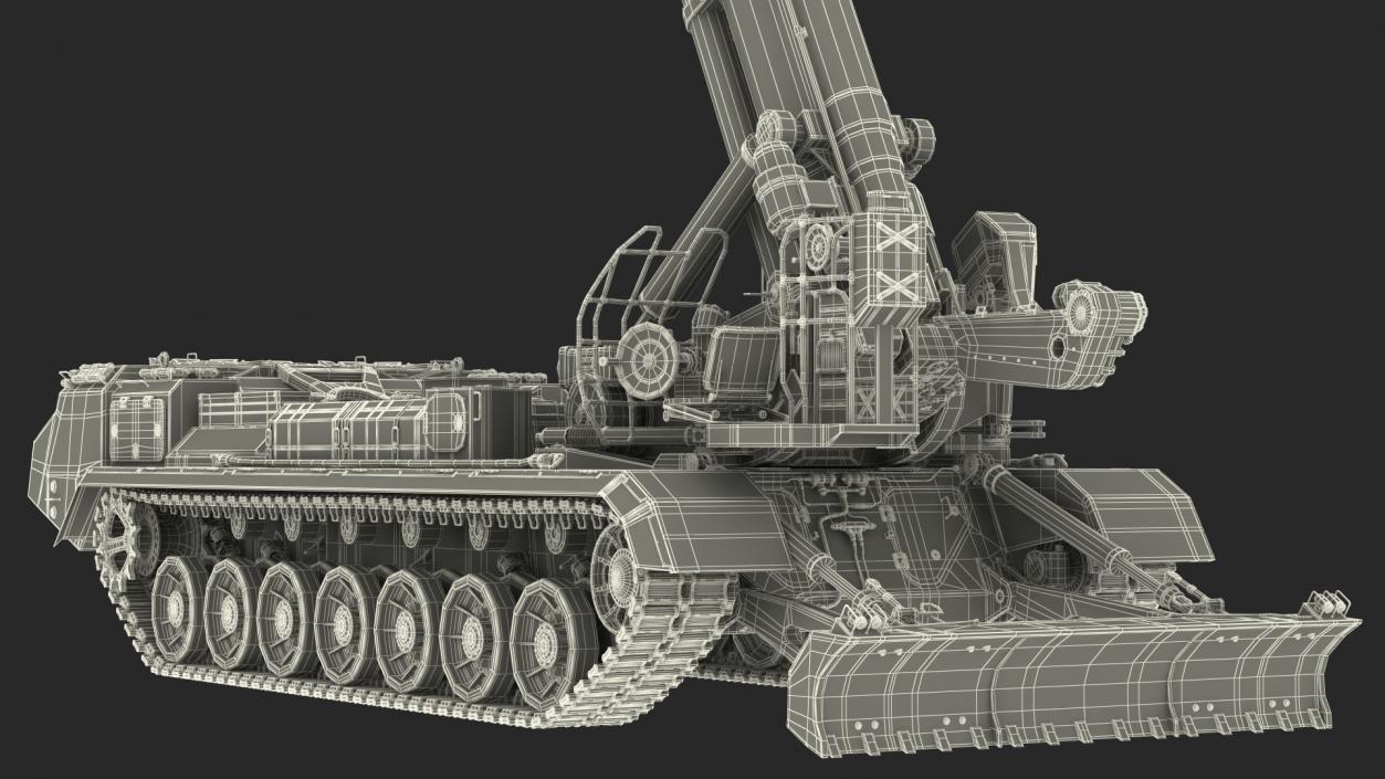 3D model 2S7 Pion Heavy Artillery Armed Position Clean