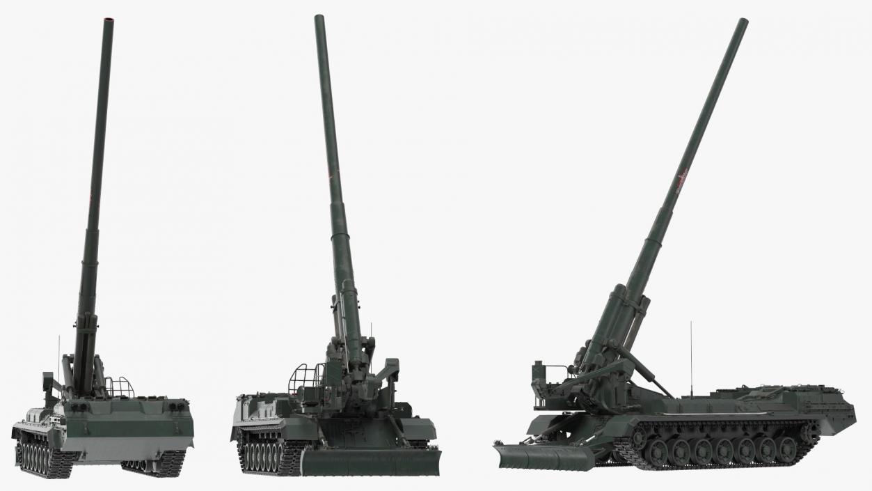 3D model 2S7 Pion Heavy Artillery Armed Position Clean