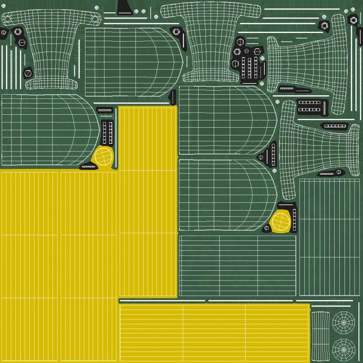 3D model Hole Digger Yellow Handle