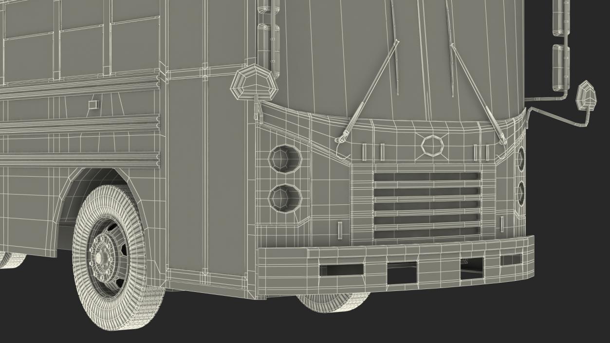 3D Blue Bird TX3 School Bus Rigged