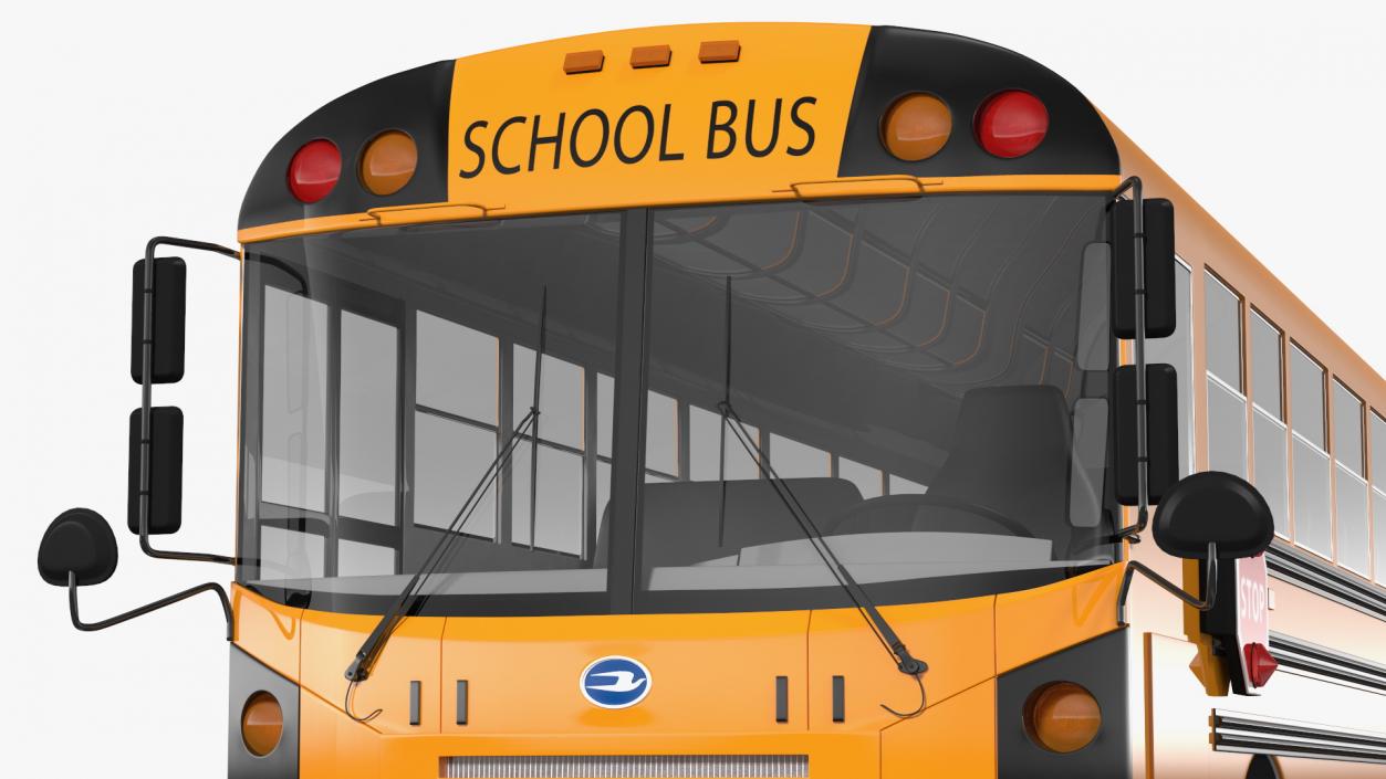 3D Blue Bird TX3 School Bus Rigged