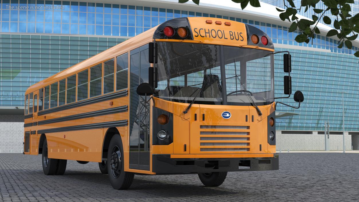 3D Blue Bird TX3 School Bus Rigged