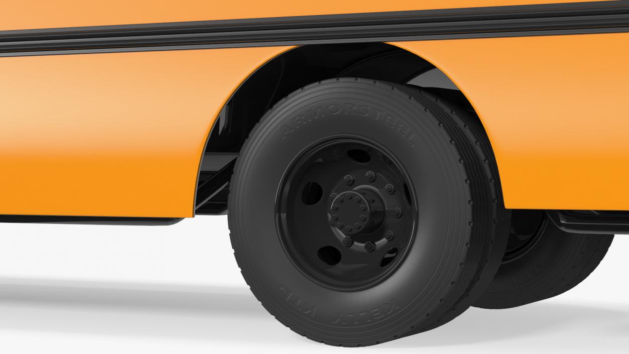 3D Blue Bird TX3 School Bus Rigged